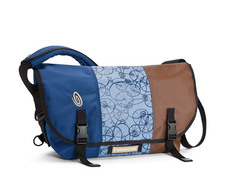 ballistic nylon night blue / polybond alcatraz w/ night blue screenprint / waxed canvas walnut brown