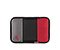 ballistic nylon black / gunmetal / rev red
