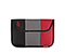 ballistic nylon black / gunmetal / rev red