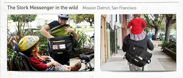 The Stork Messenger in the wild. Mission District, San Francisco.