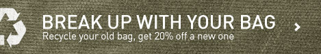 You give us your old bag, we give you $$ off your new bag. Your old bag goes to someone else in need.